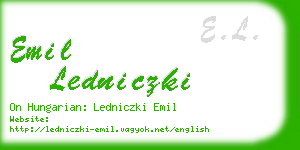 emil ledniczki business card